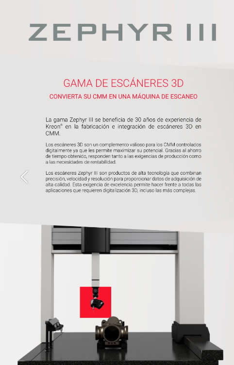 escaner laser 3D zephyr III kreon 