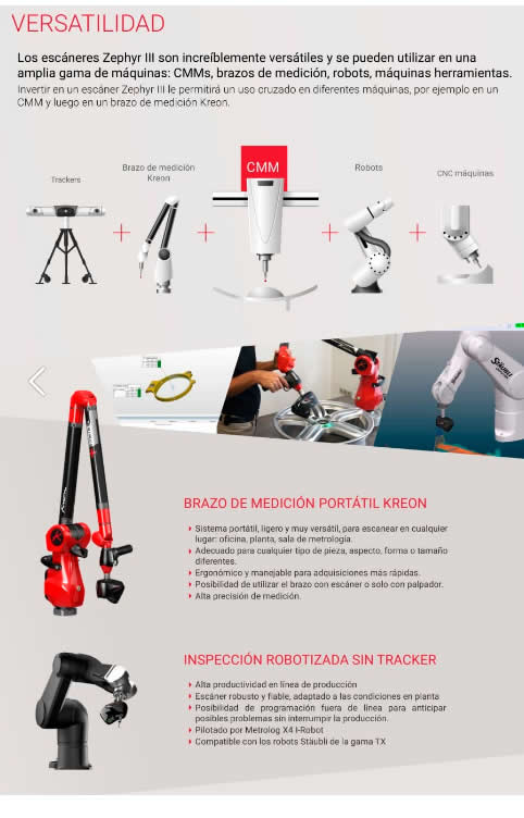escaner laser 3D zephyr III kreon versatil