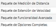 paquetes de funciones opcionales Marcos prueba motorizados